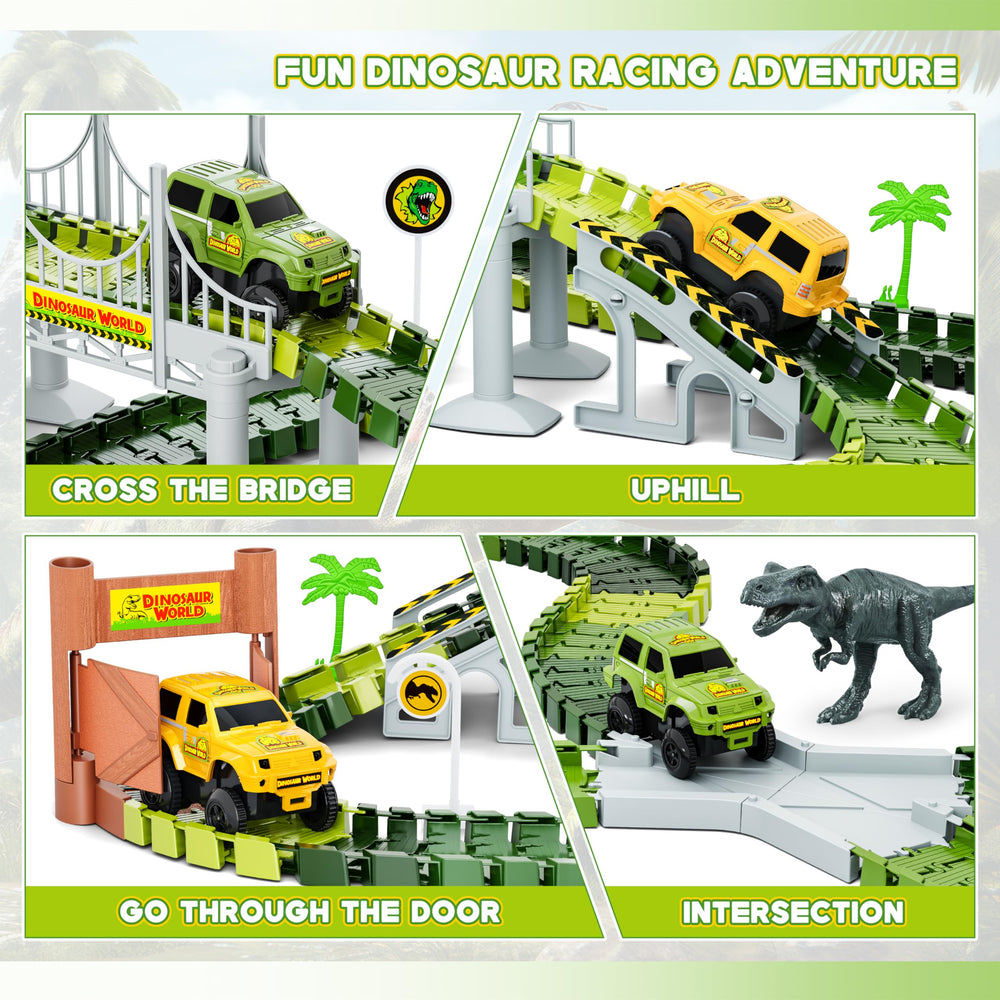 Hony Dinosaur Tracks includes two dinosaurs for interactive pretend play