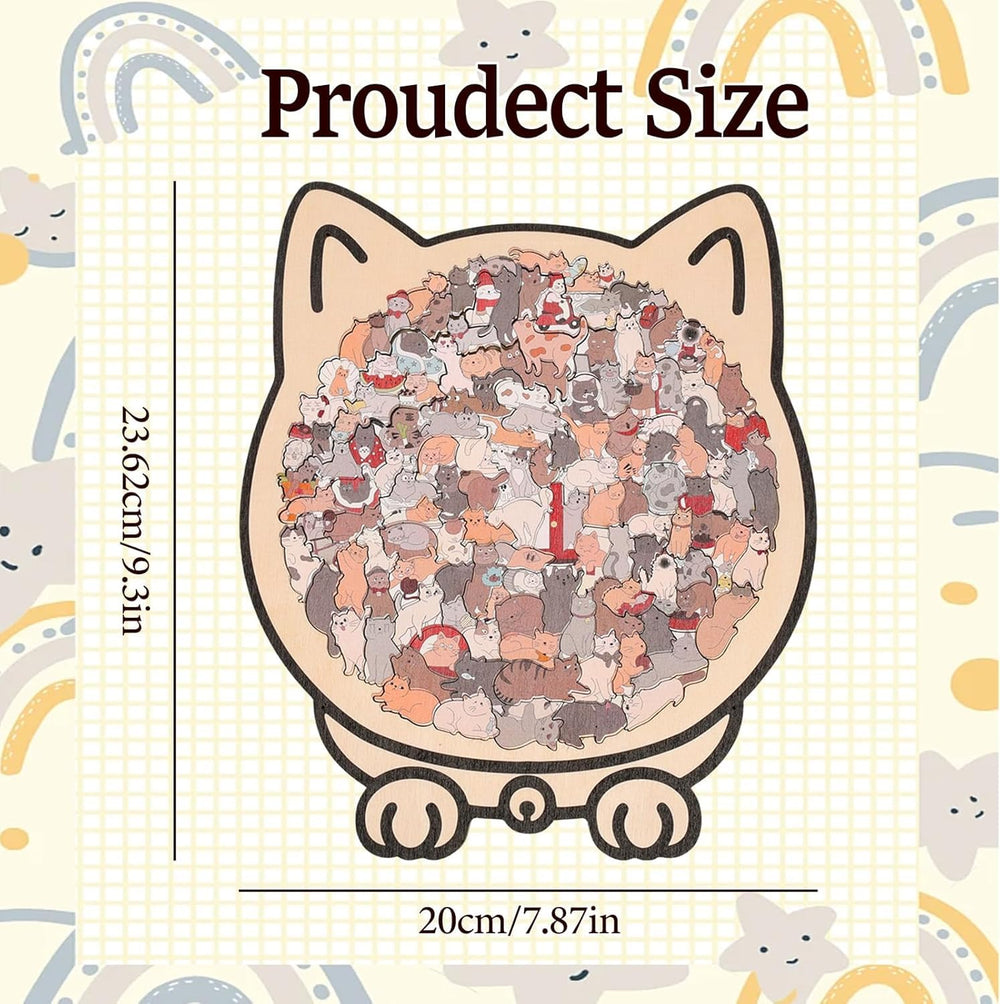 Honyjooy cat-outlines decor display showcases a charming silhouette.