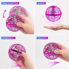 Hoofun Flying Orb Ball Toy boomerang flight demonstrates back-to-you action.