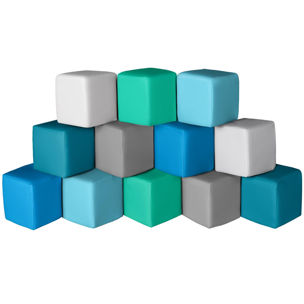 Hoohtoot foam blocks in a bright set for toddlers, colorful cubes for creative stacking.