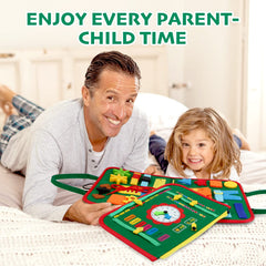 Hooku Busy Board calendar and clock activities boost cognitive play.