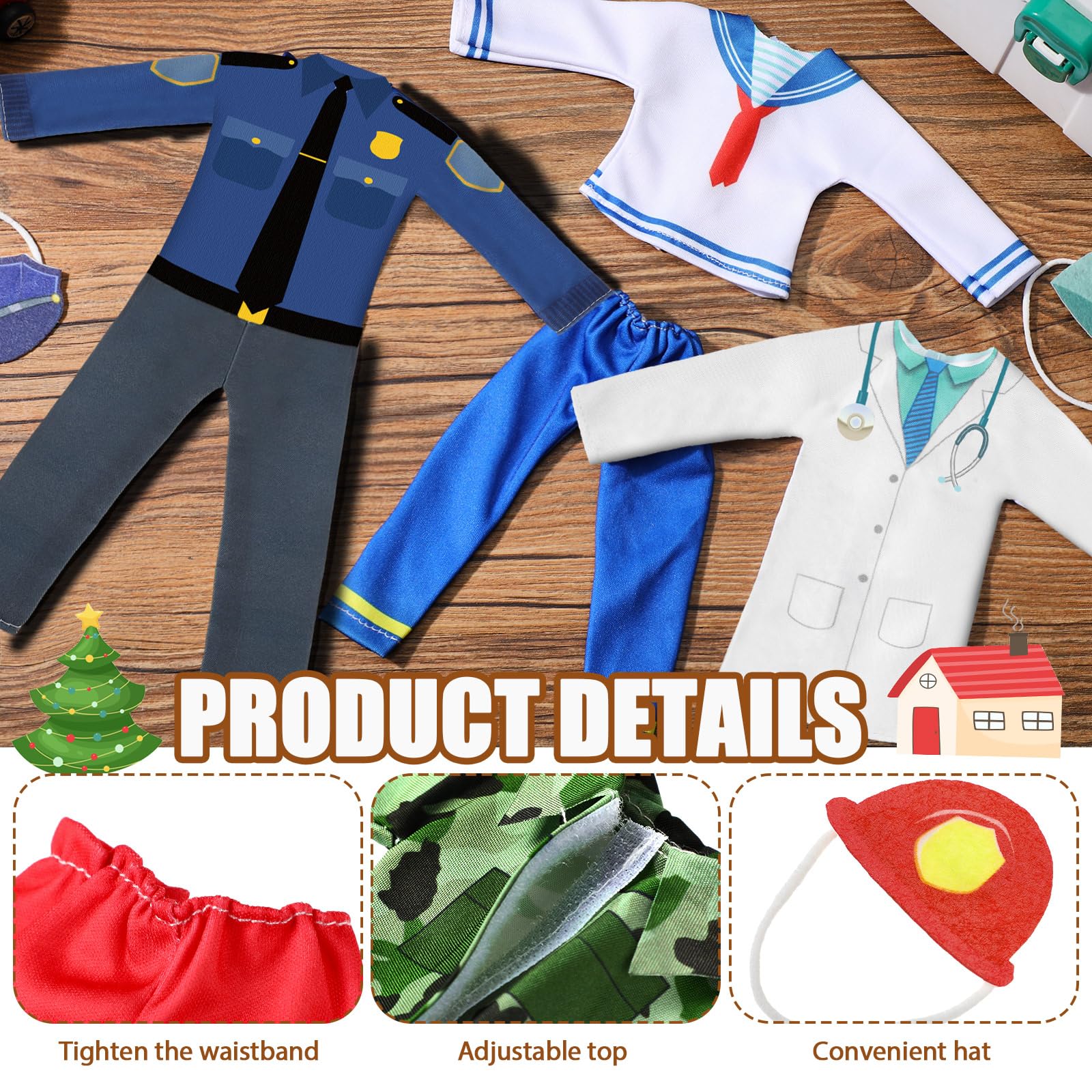 HooLing marine outfit for doll, bright colors enhance festive storytelling.
