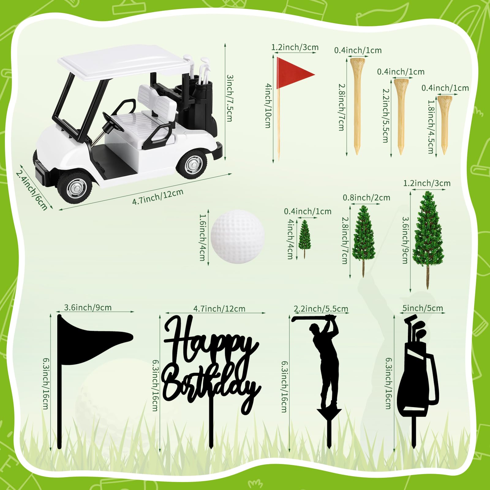 Hooqict green tree toppers add natural flair to treats