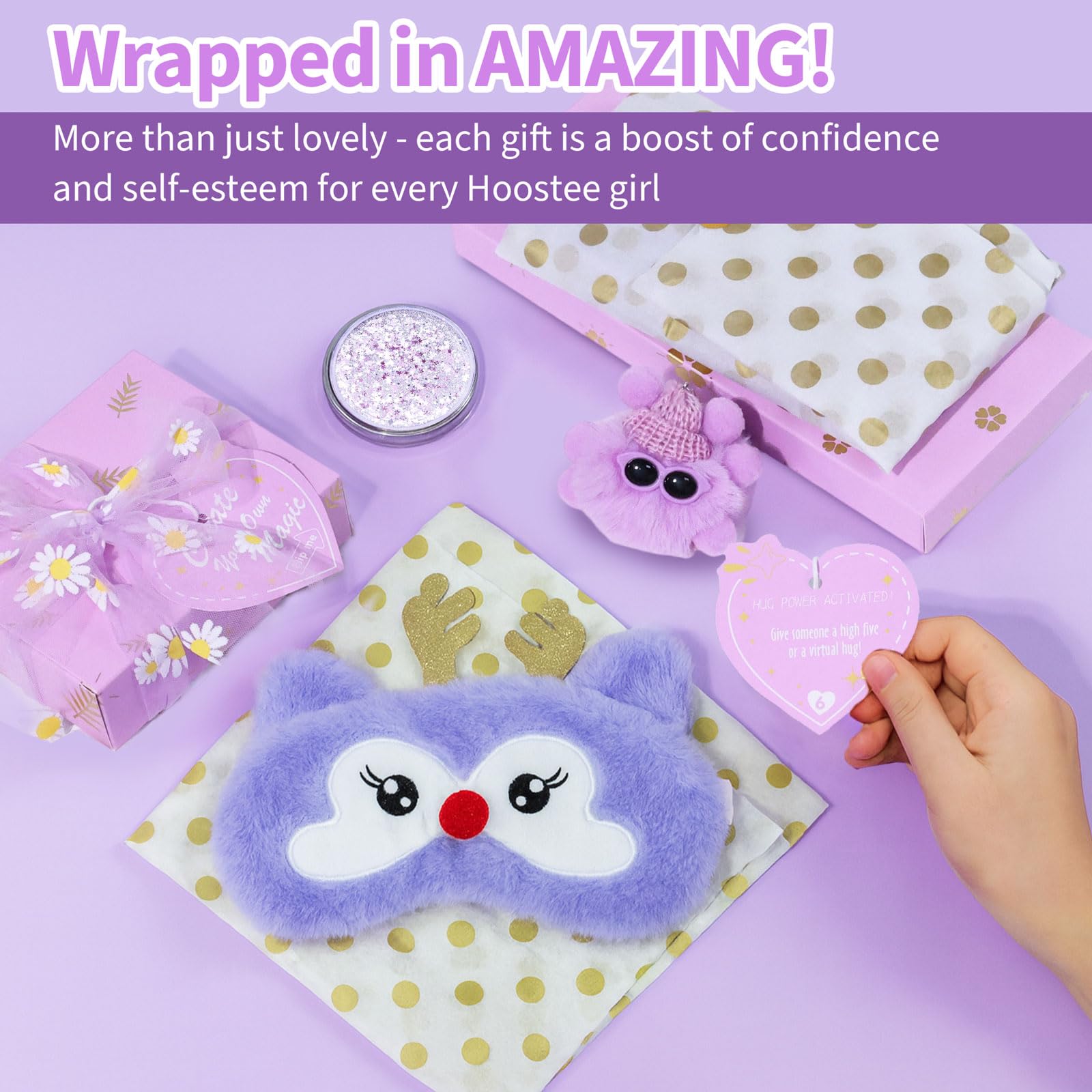 Hoostee bunny headband and hair clip—cute styling for outfits.
