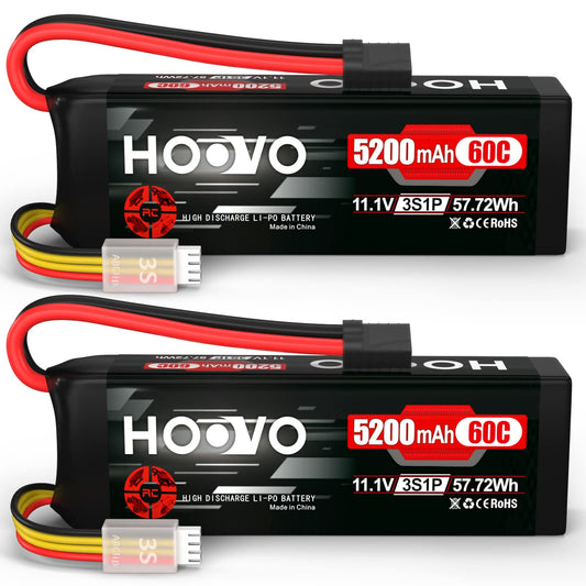 HOOVO 11.1V 3S battery with compact form for tight RC compartments