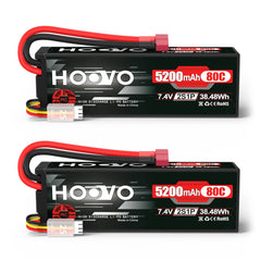 HOOVO 2S 5200mAh hard-case battery pack for extended RC run time.