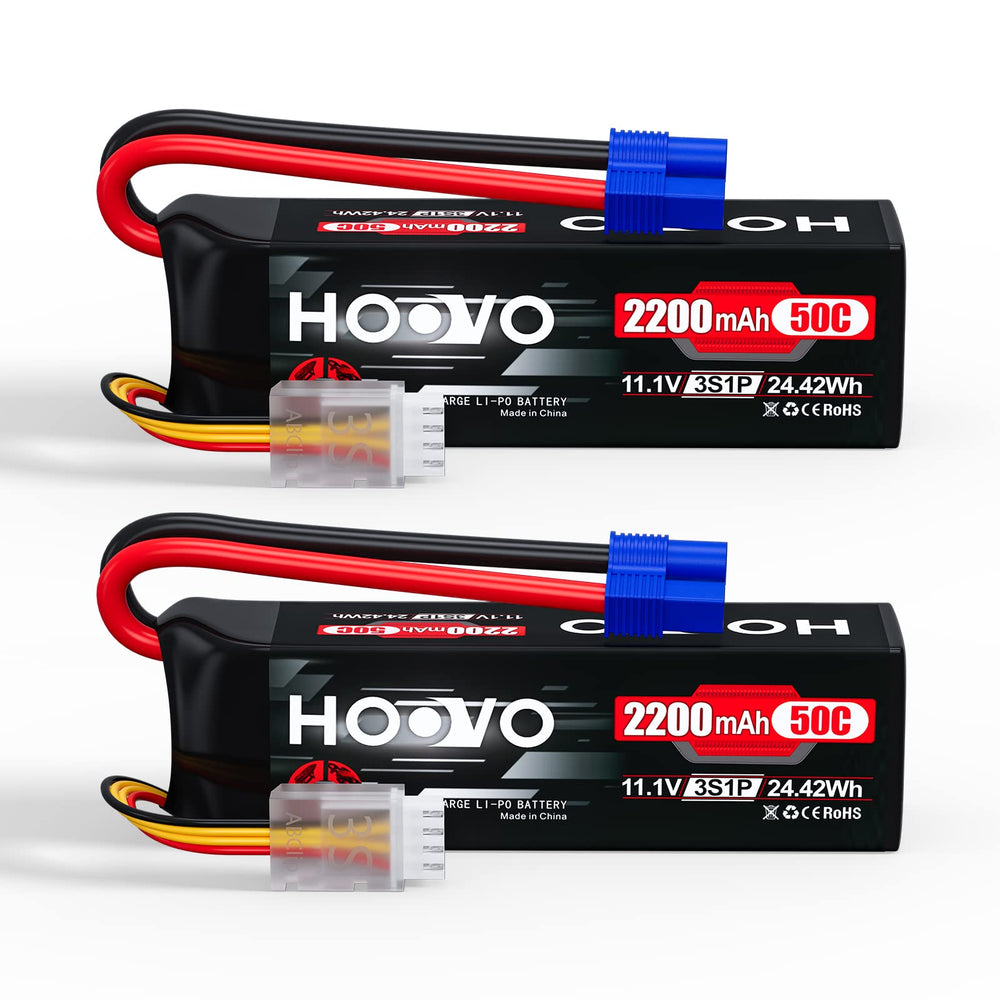 HOOVO 3S 2200mAh battery front view for compact RC power