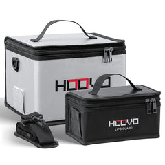 HOOVO Lipo Battery Bag front view with double zipper for safer charging