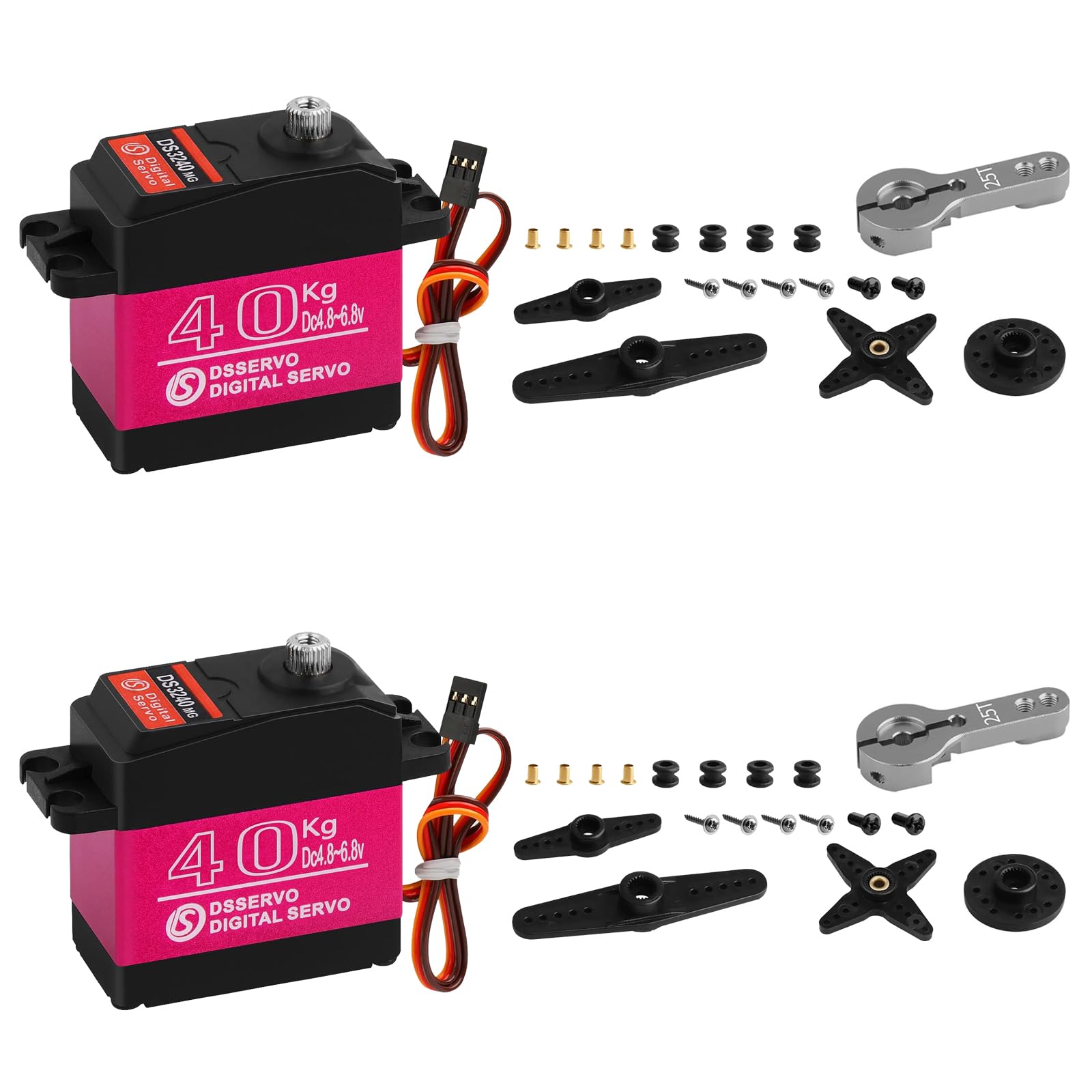 Hooyij DS3240MG high-torque servo assembly for precise RC steering.