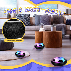 HopeRock hover soccer ball glides smoothly across floors without scratching surfaces.