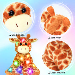 Hopearl animated LED giraffe plush toy for imaginative play with light.