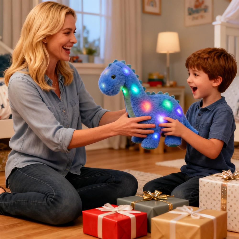 Hopearl dinosaur features back Velcro for easy battery access and safe play