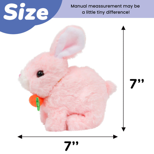 Hopearl bunny ears wiggle during hopping inviting interactive exploration