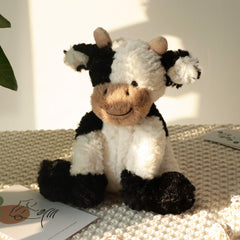 Hopearl plush cow toy cuddly face for comforting play