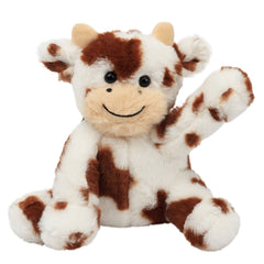 Hopearl cow plush room decor friend for nightstands and shelves.