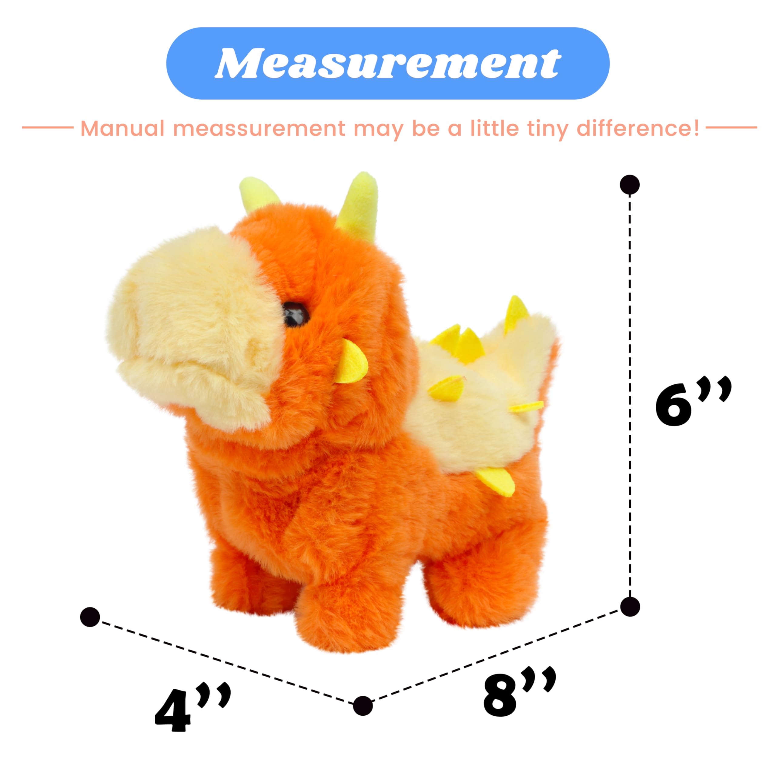 Hopearl Stegosaurus head nod action for engaging imaginative play.