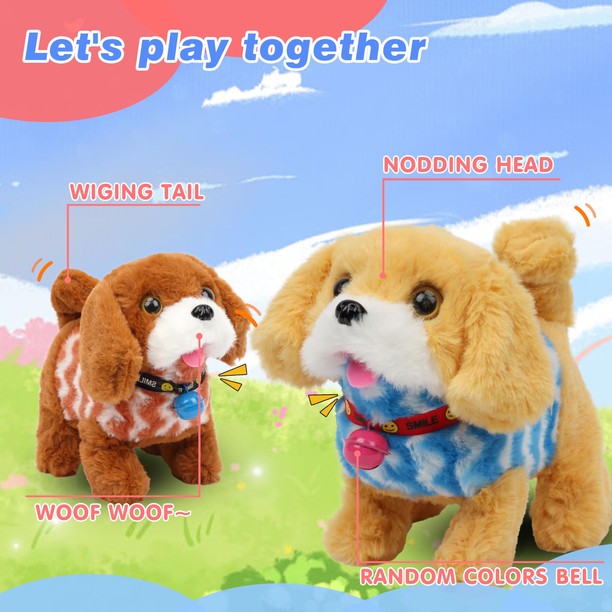 Hopearl plush dog nose twitch highlights tactile interaction for kids.
