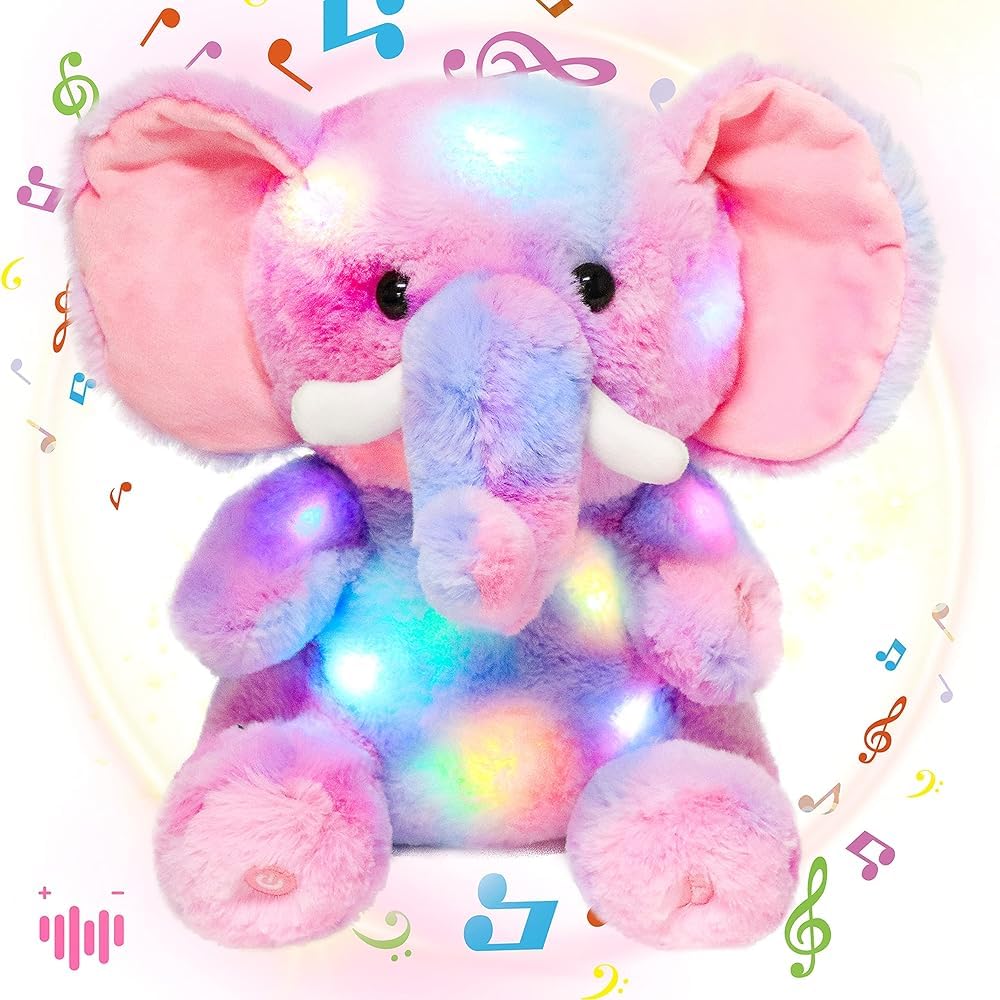 Hopearl Elephish glow-in-the-dark plush offers gentle bedtime comfort.