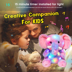 Hopearl Elephish soft plush material invites cuddling and play.