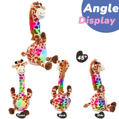 Hopearl Glowing Dancing Giraffe Toy repeat-voice action highlights language practice and talk-play.