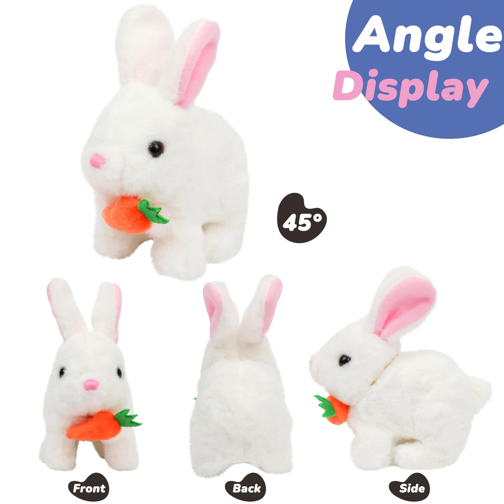 Hopearl hopping rabbit ears wiggle close-up shows lively expression.