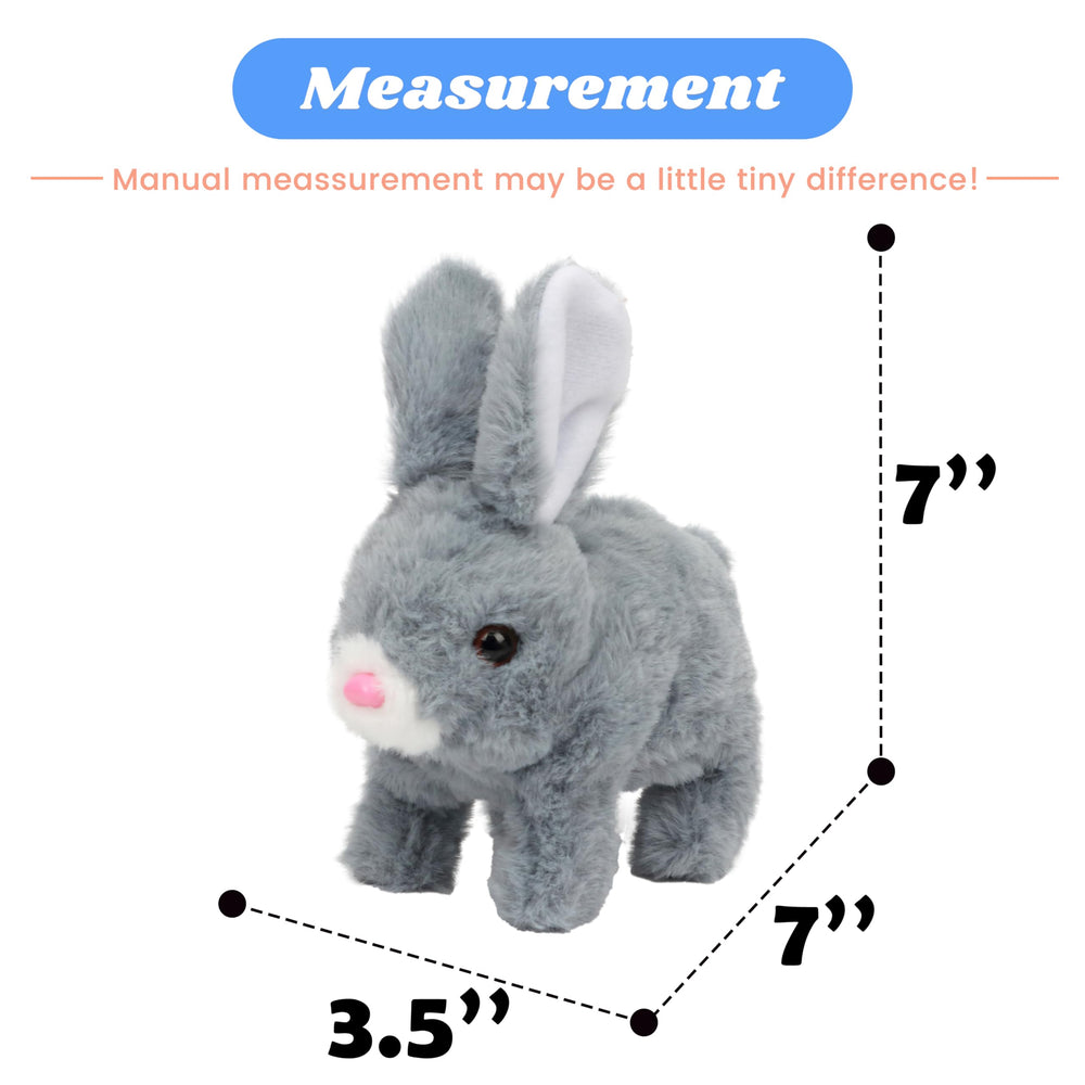 Hopearl hopping rabbit ears wiggle during play for engaging movement.
