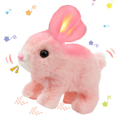 Hopearl hopping rabbit with LED ears enhances interactive playtime for toddlers at home