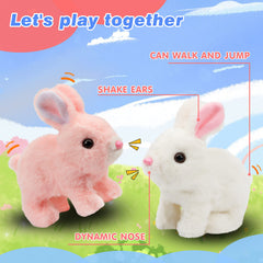 Hopearl hopping rabbit mouth chew action supports engaging role-play moments.