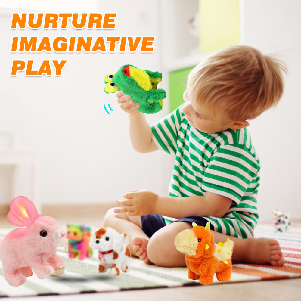 Hopearl rabbit emits cheerful sounds to capture child attention during play