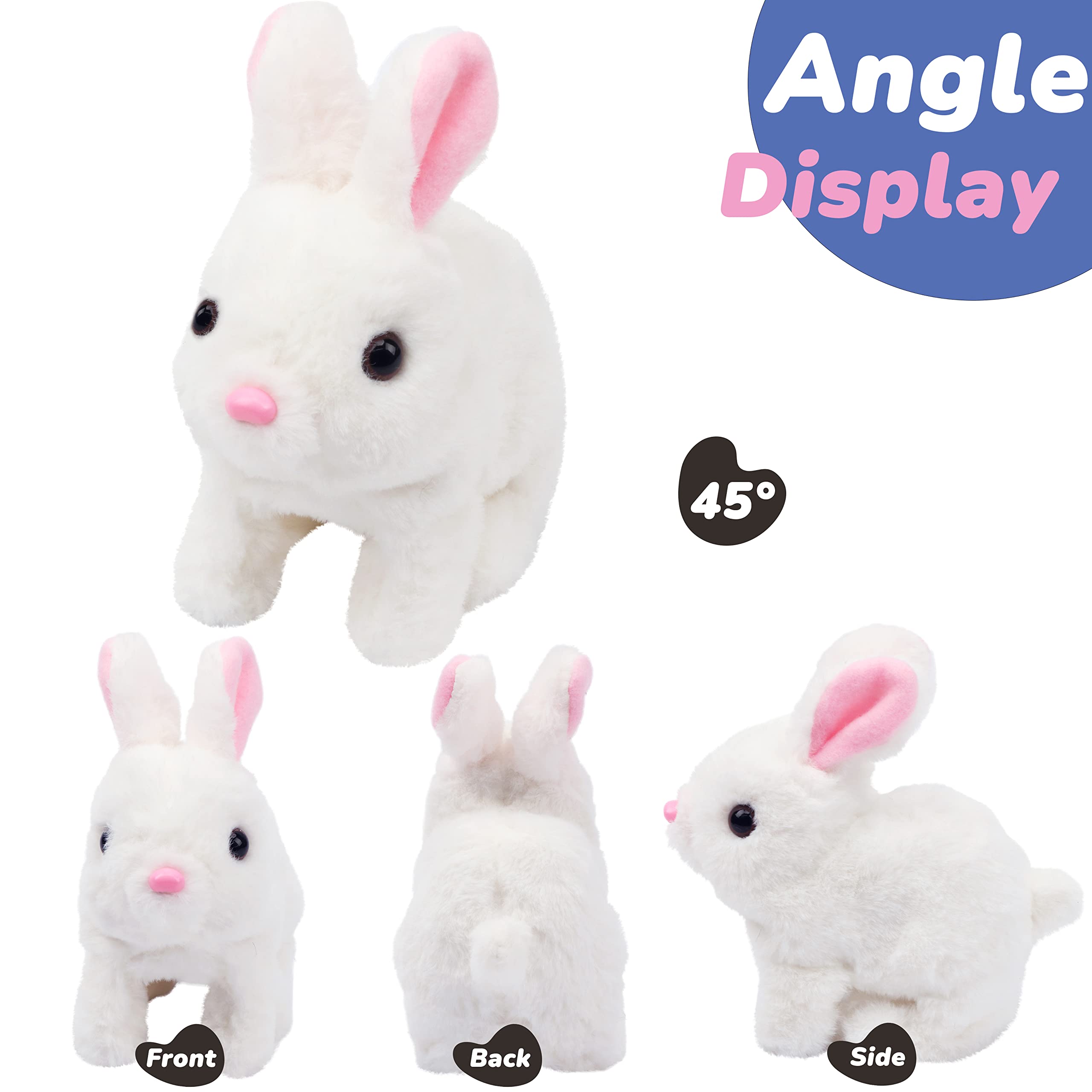 Hopearl hopping rabbit nose twitch adds lifelike charm to storytime play