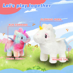 Hopearl interactive-plush-unicorn safe alternative to fur pets for kids.