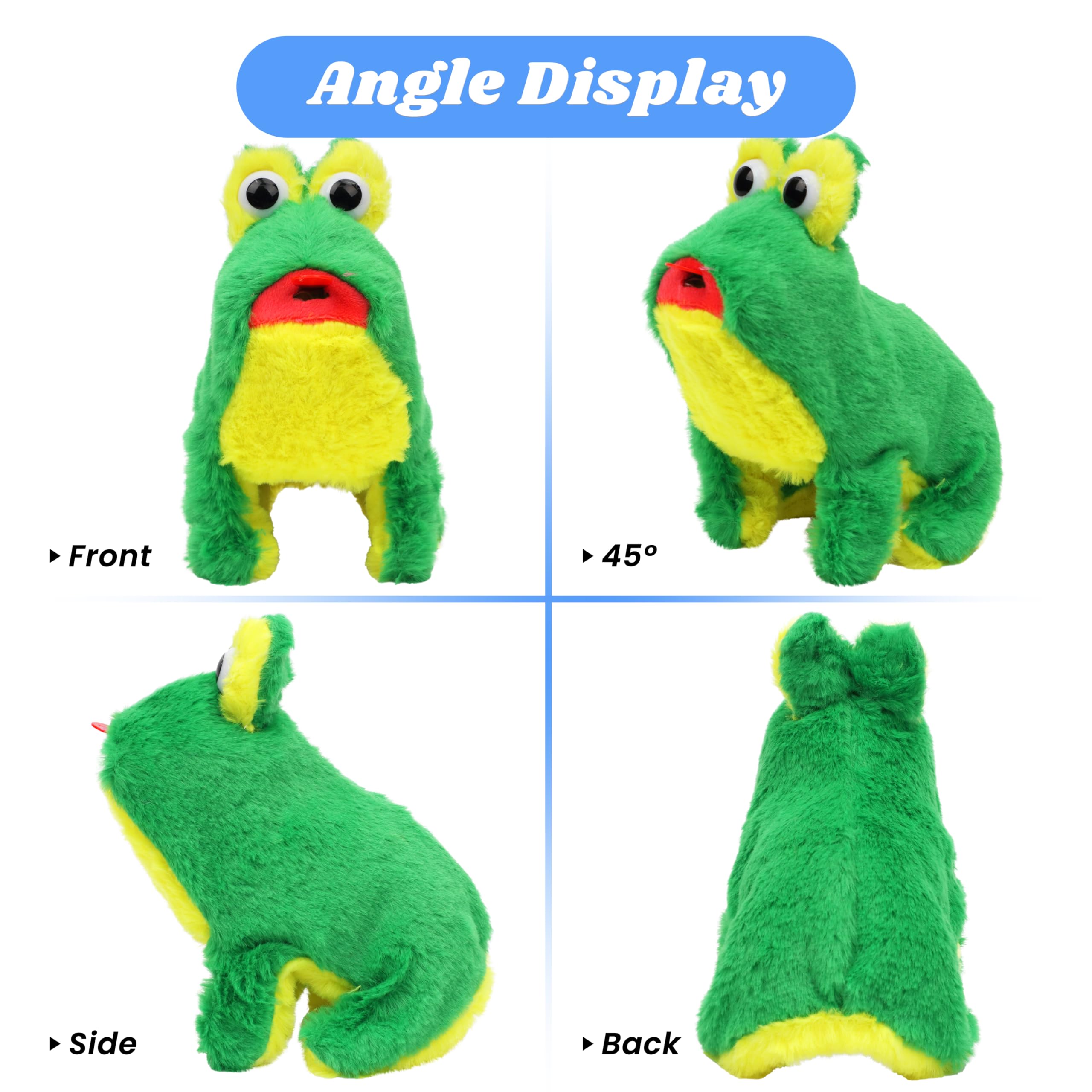 Hopearl frog leaping action with tongue out feature for interactive imagination