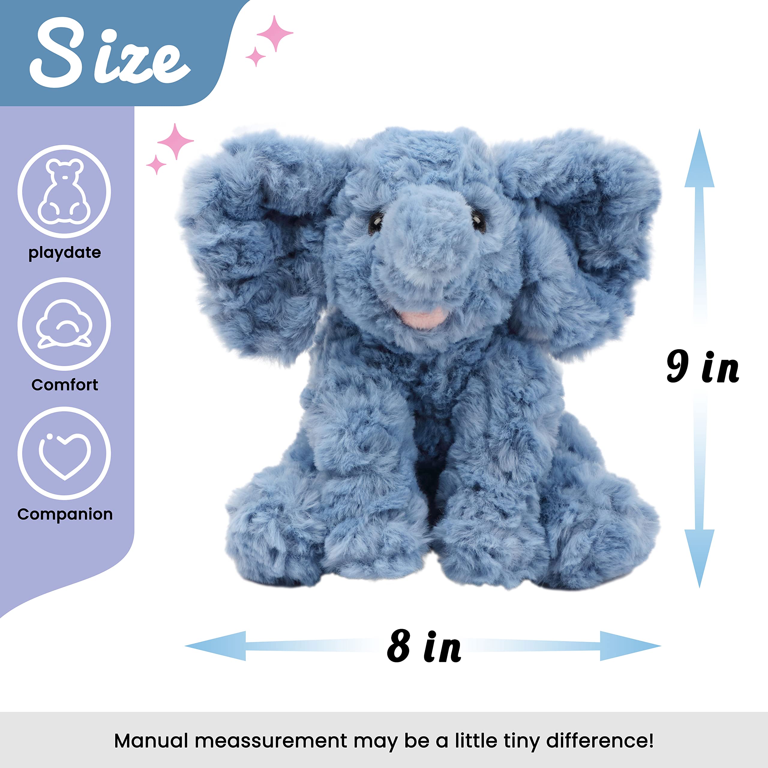 Hopearl kids-soft plush-elephant gentle companion for play and imagination.