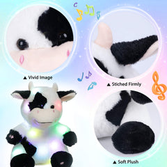Hopearl LED musical cow back with Velcro battery access for quick changes.