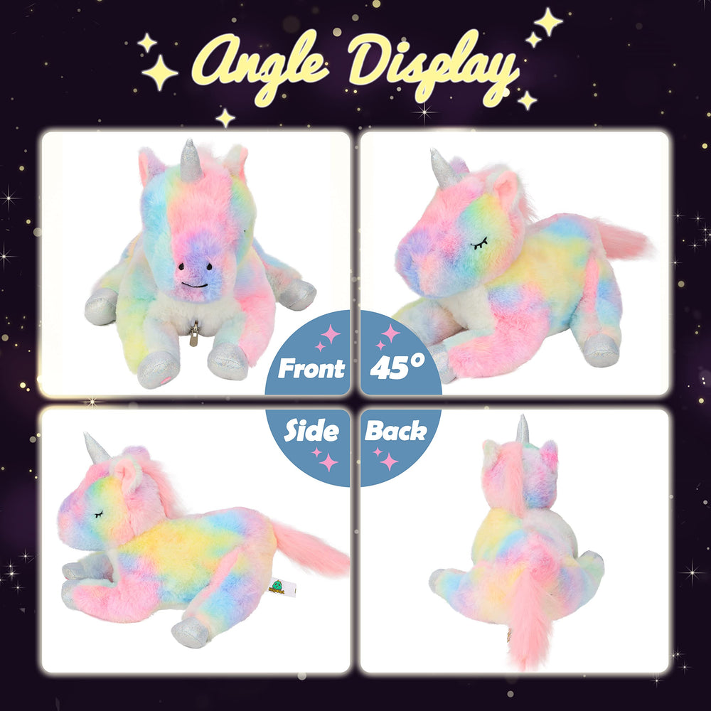 Hopearl LED plush unicorn mommy with glitter horn and pink mane