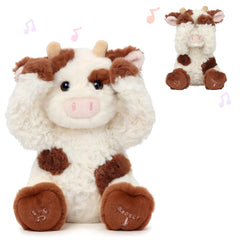 Hopearl Peek A Boo Cow sings when pressed, adding musical storytelling.