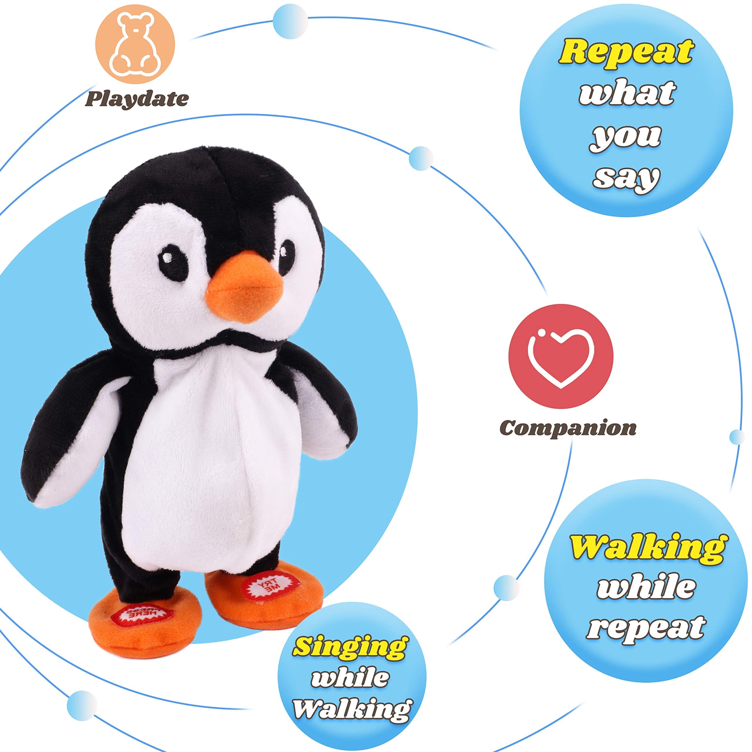 Hopearl Penguin songs button demo invites kids to sing along