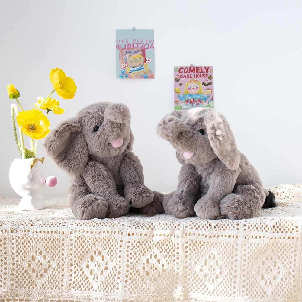 Hopearl plush calf-elephant toy, easy to spot-clean and maintain.