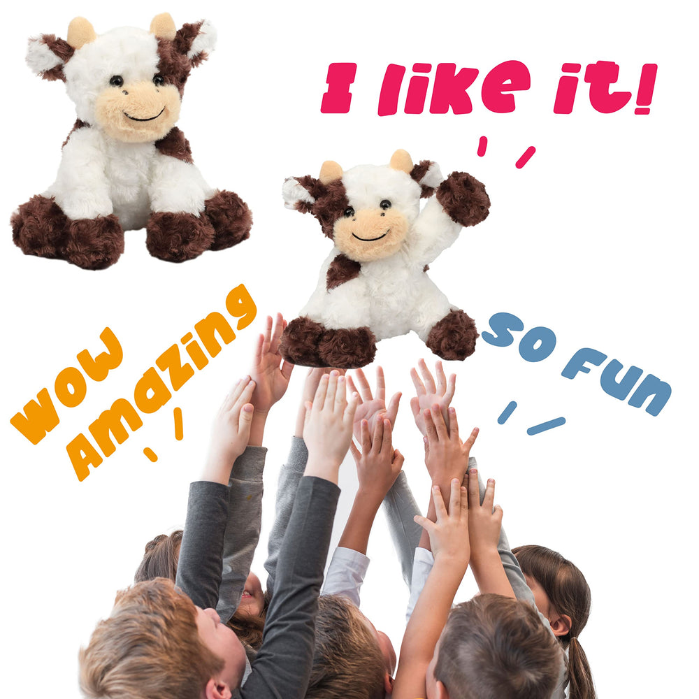 Hopearl plush cow with child-friendly size for imaginative play.