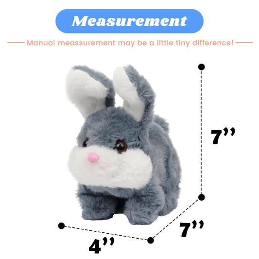 Hopearl rabbit with wiggling ears captivates children during pretend play.