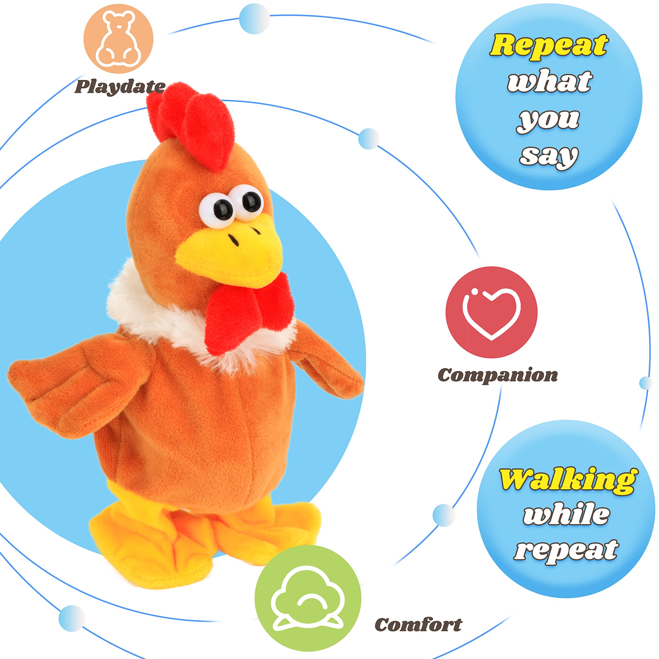 Hopearl Talking Chicken demonstrates language practice through lively dialogue.