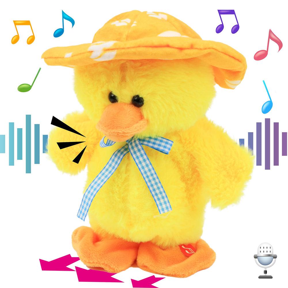 Hopearl talking duck toy repeats your words with a funny high-pitched voice.