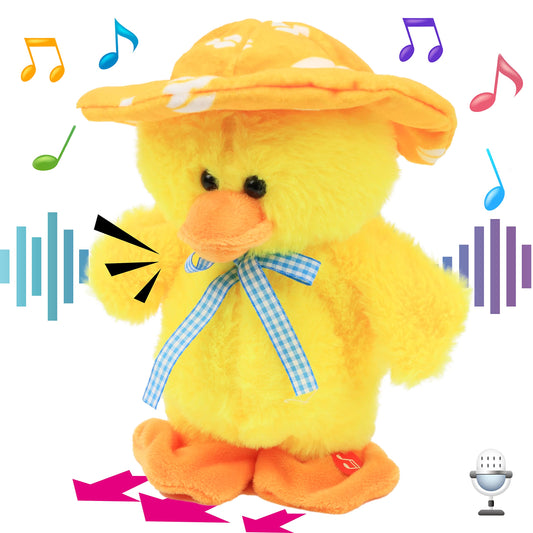 Hopearl talking duck toy repeats your words with a funny high-pitched voice.
