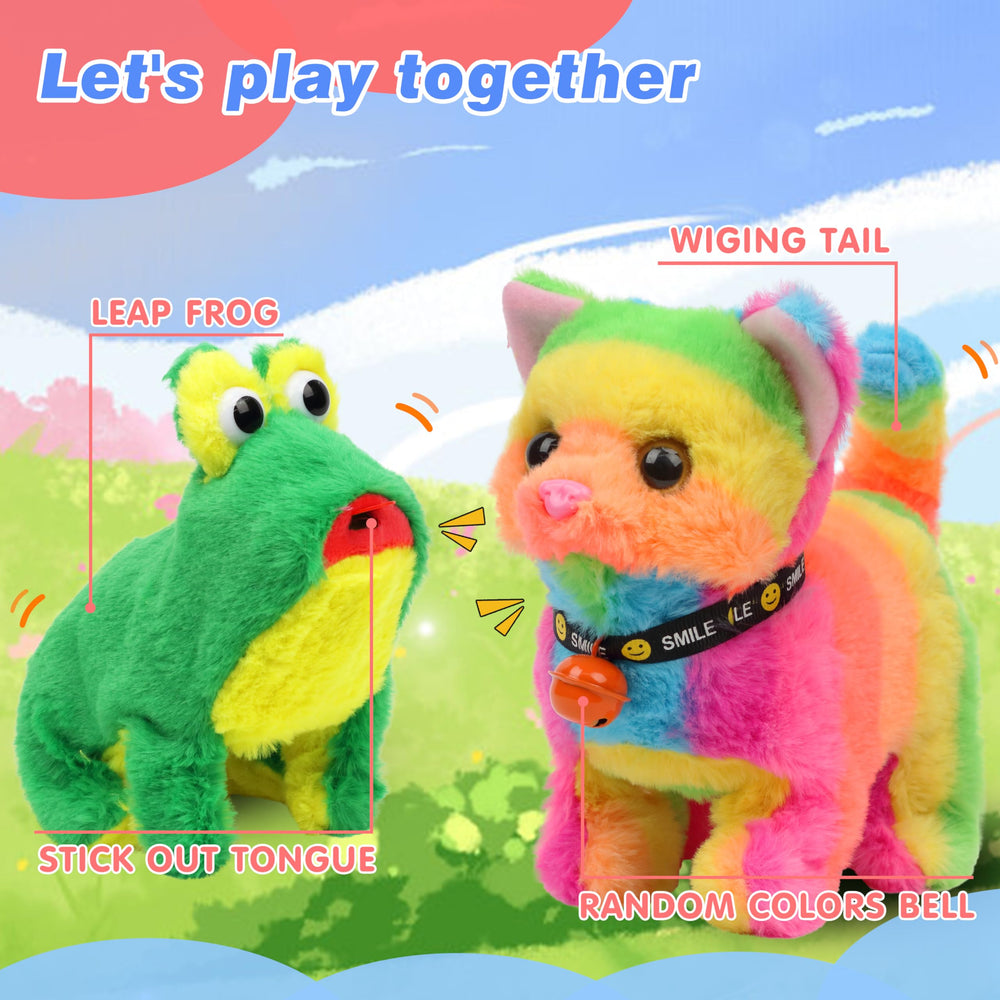 Hopearl Walking Cat meow-sounds provide charming cues during interaction.