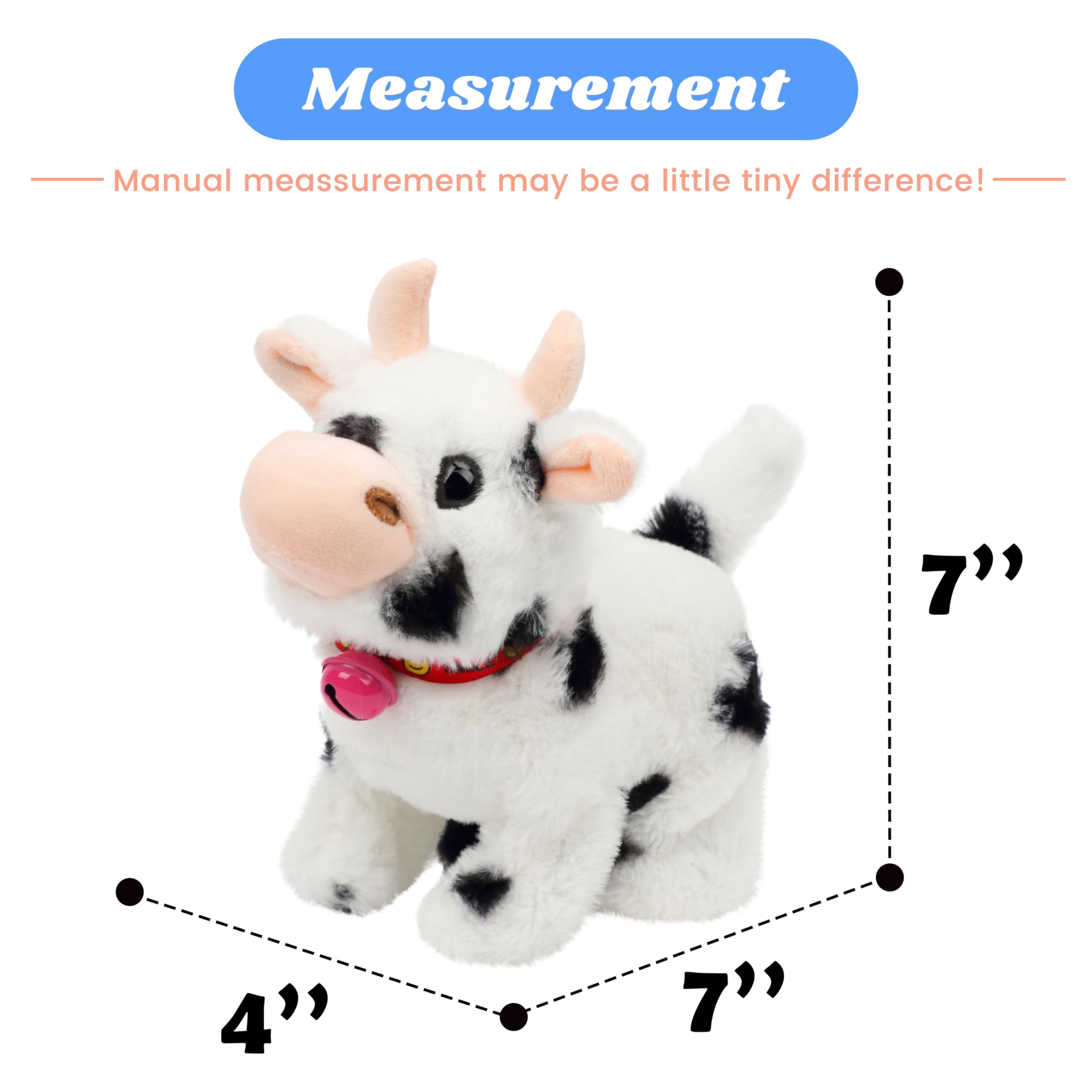 Hopearl Walking Cow side view highlights its compact kid friendly size
