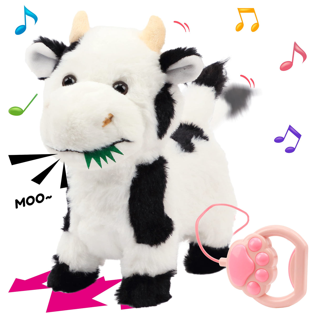 Hopearl Walking Cow toy on floor promotes active, imaginative play