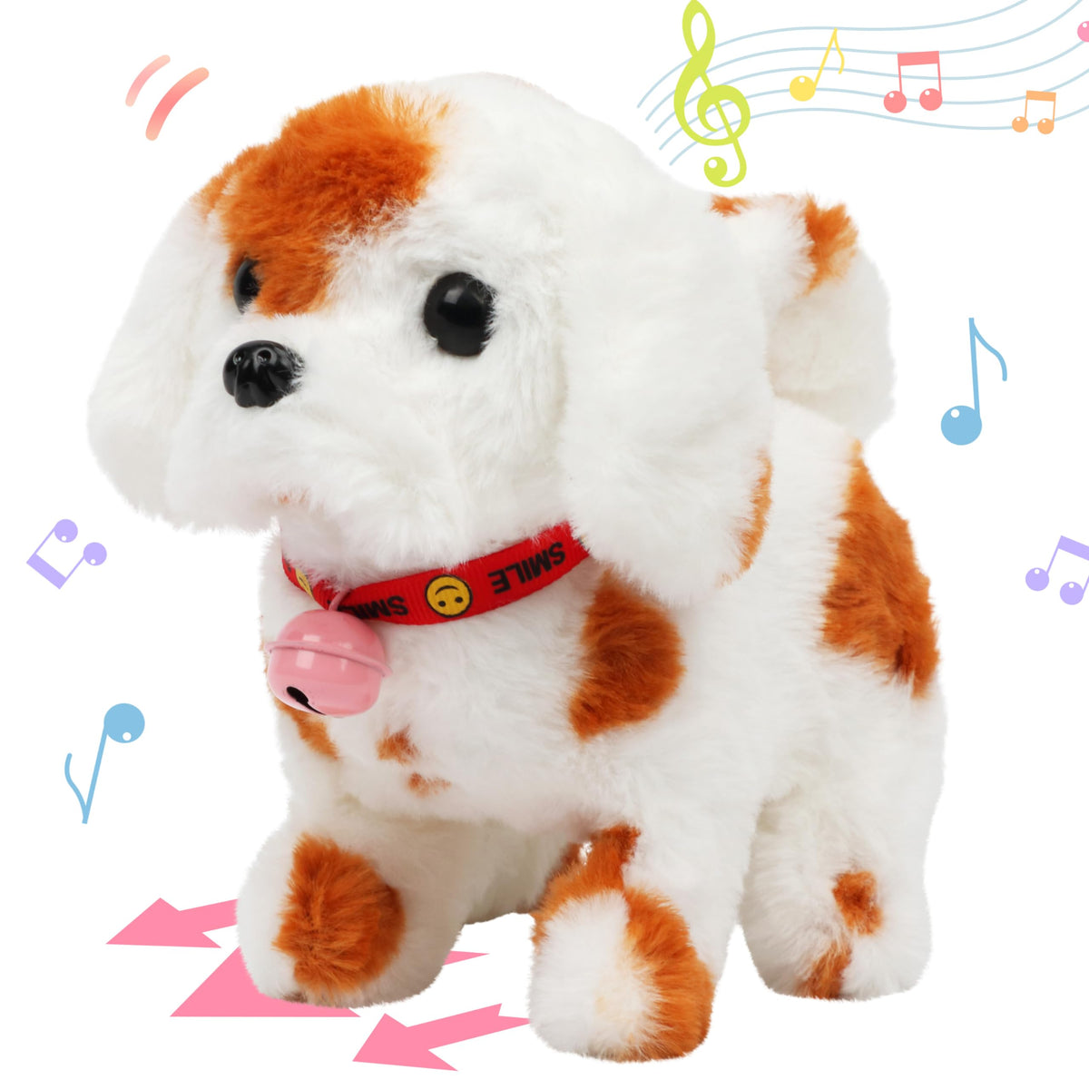 Hopearl walking dog with bell in motion, engaging toddler play