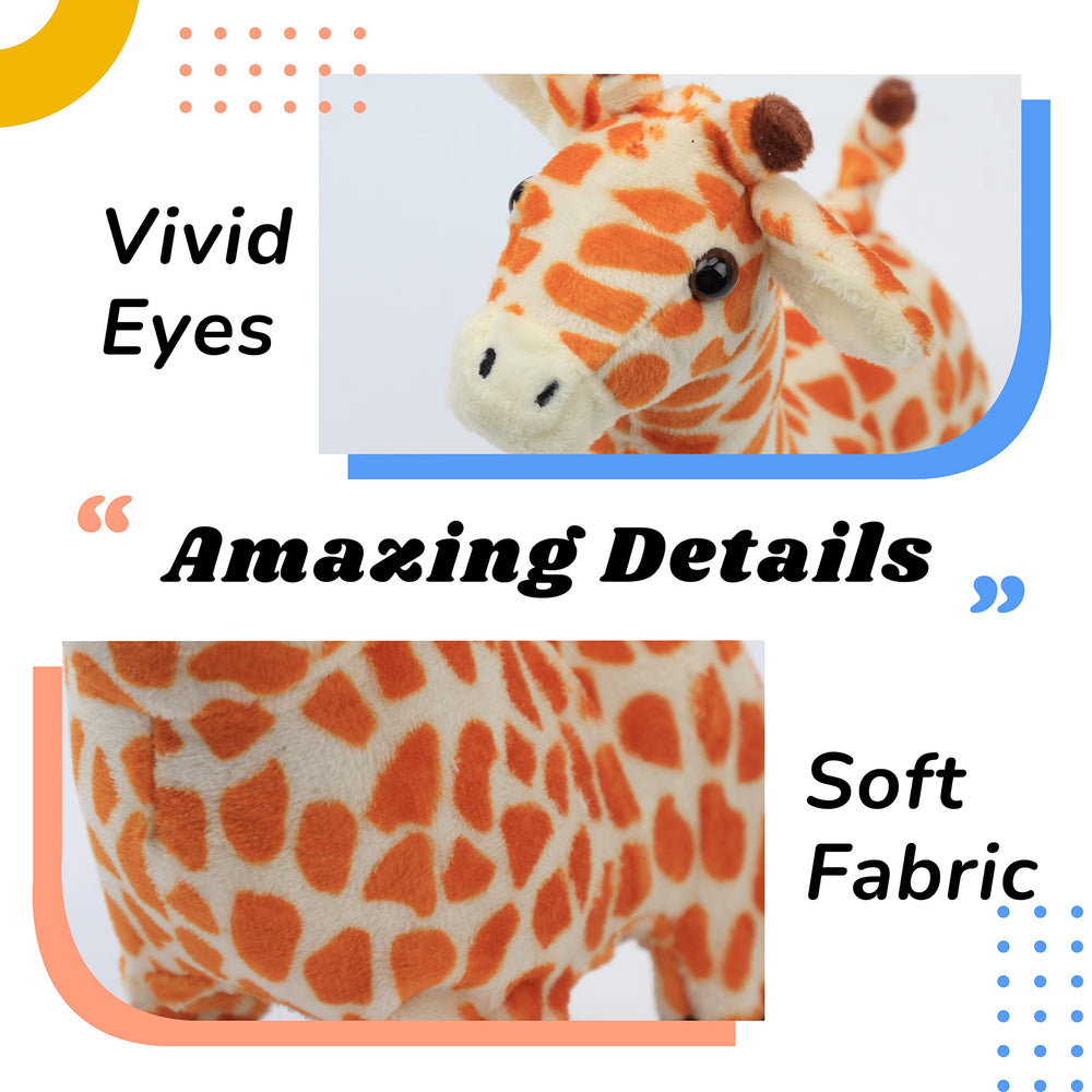 Hopearl Walking Giraffe toy, 9-inch size view, perfect for small spaces and travel.