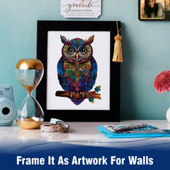 Hopelucr display with adhesive dots for wall or frame mounting