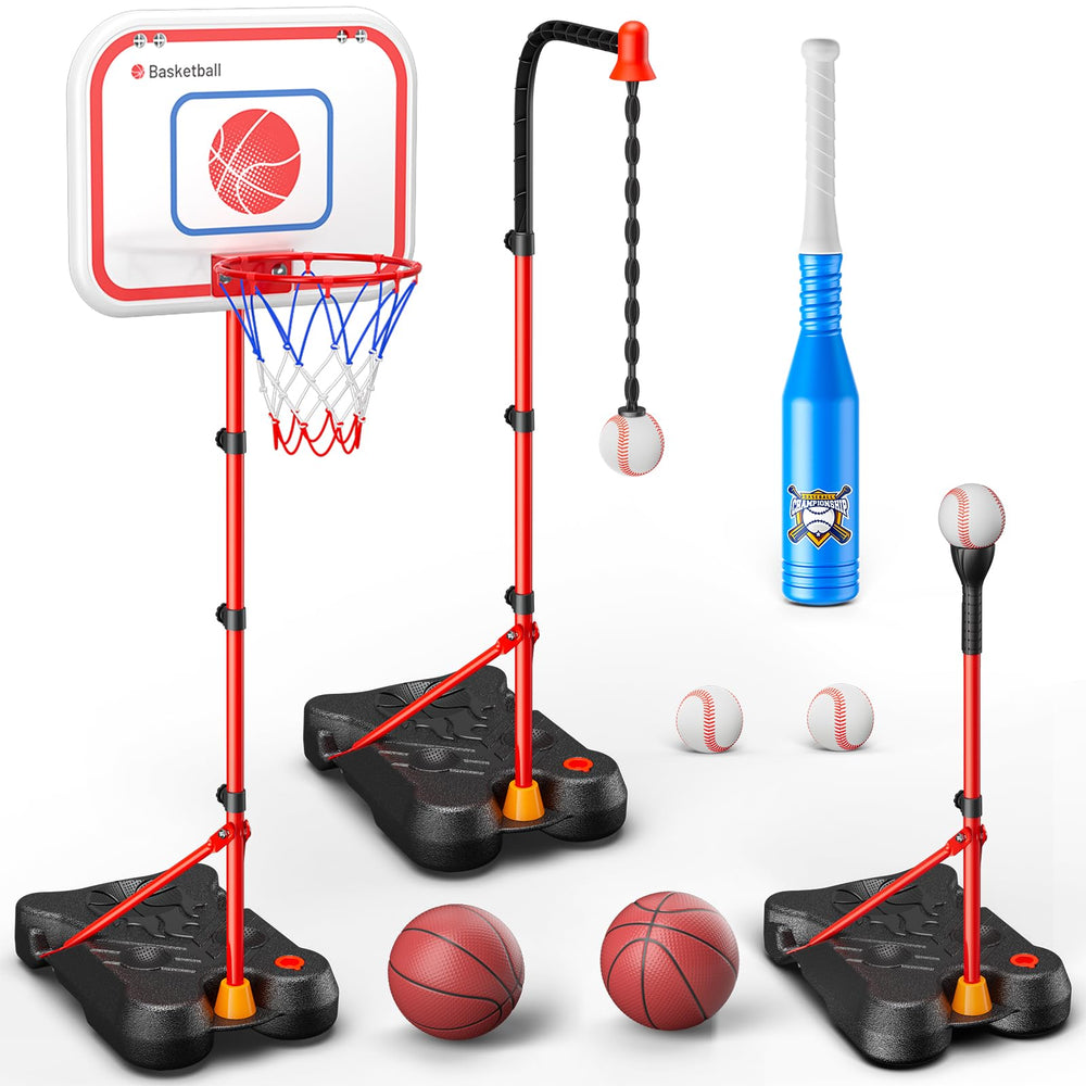 HopeRock 2in1 basketball hoop stand ready for versatile outdoor play and skill growth.